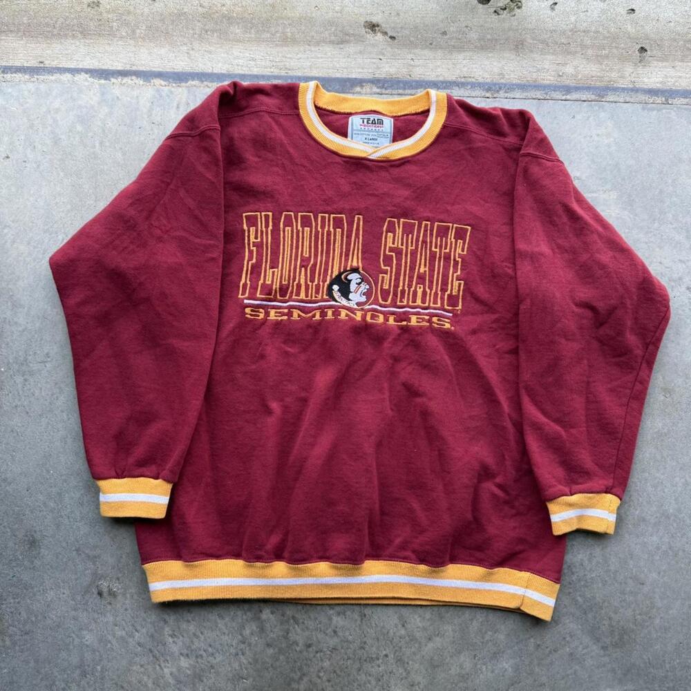 Vintage 90s Florida State Seminoles embroidered sweatshirt size XL made in USA